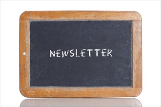 Old school blackboard with the word NEWSLETTER