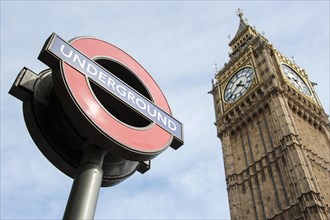 London Underground logo und Big Ben