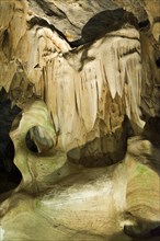 Stalactites and stalagmites in the Cango Caves