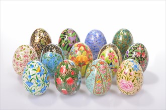 Artistically painted Easter eggs