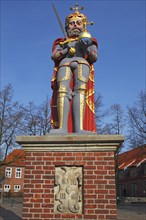 Historical Roland statue in the market square