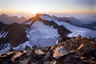 Sunrise over Wilder Freiger Mountain