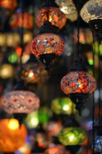 Typical stained glass lanterns or lamps