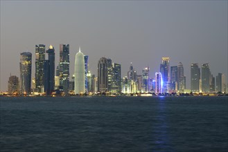 Skyline of Doha with Al Bidda Tower
