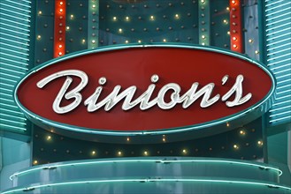 Neon signage of Binion's Horseshoe Gambling Hotel and Casino