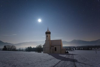 Moonlit St. Johannisrain church