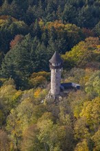 Wildenburg castle ruins in the Idar Forest low mountain range
