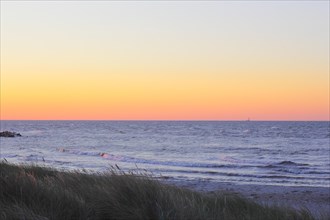 Evening sky on the Baltic Sea on Schoenberger Strand beach