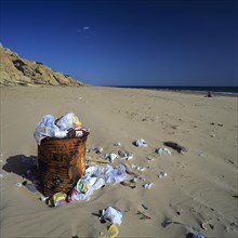 Pollution on the beach