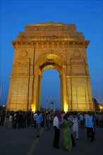 India Gate or All India War Memorial Arch by Sir Edwin Landseer Lutyens in the evening