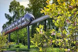 Monorail train at the site of the International Garden Show