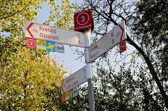 Signpost on a cycle path