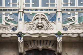 Art Nouveau façade of a residential building