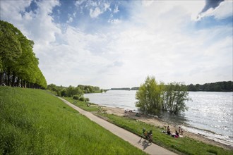 Rhine River shore of Schloss Benrath Palace