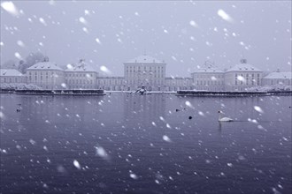 Schloss Nymphenburg Castle in the snow