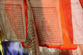 Fluttering prayer flags