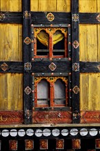 Ornate window at the Paro Dzong