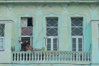 Balcony of a house from the colonial era in Old Havana