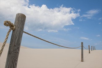 Path for visitors across the shifting sand dunes