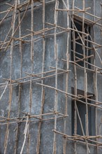 Scaffolding on a construction