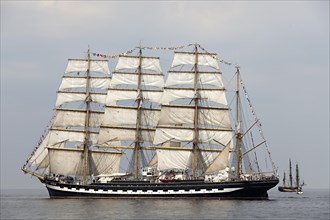 Four-masted sailing ship Krusenstern at the Hanse Sail 2013