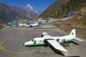 Aeroplane getting ready to depart at Lukla Airport