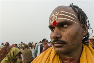 Portrait of a priest at the Sangam