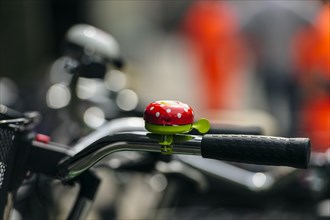 Dotted red bicycle bell