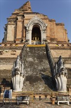 Stupa with dragon statues