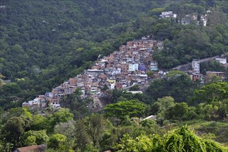 Slum at the foot of Mount Corcovado