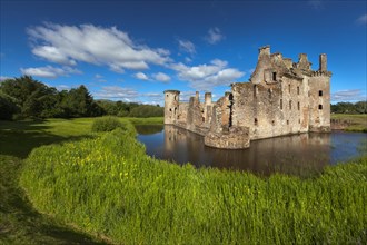 The ruins of Caerlaverock Castle