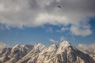 Alps with a paraglider