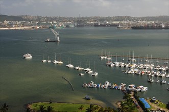 View overlooking the marina into the harbour basin