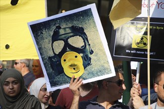 Demonstration against the Syrian chemical weapons attacks