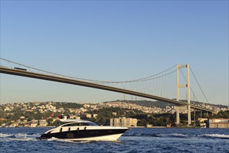 Motor yacht on the Bosphorus