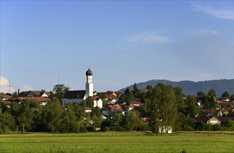 Townscape of Koenigsdorf with the Church of St. Lawrence