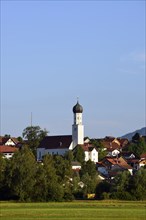 Townscape of Koenigsdorf with the Church of St. Lawrence