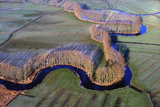 Schwinge River meandering through the Feldmark region