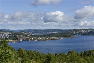 View from Odderøya island Odderøya to Kristiansand