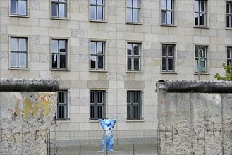 Original remains of the Berlin Wall in Niederkirchnerstrasse street