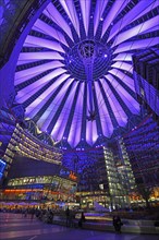 Central forum with roof of the Sony Center at Potsdamer Platz