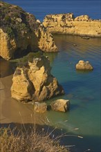 Cliffs at the Praia da Dona Ana beach