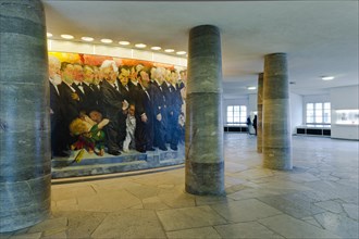 Detail of the mural "Der Zug der Volksvertreter"