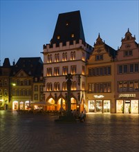 Gothic building Steipe at dusk