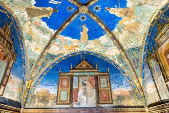 Decoration frescoes with the pilgrim Bianca Pellegrini