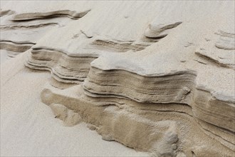 Sand dune with wind erosion