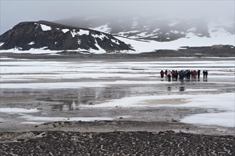 Visitors walking on Phippsøya