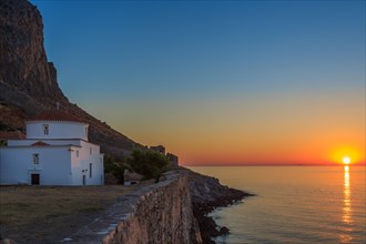 Church of Elkomenos Christos at sunrise