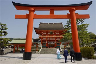 Torii outside the Fushimi Inari Taisha Shinto shrine