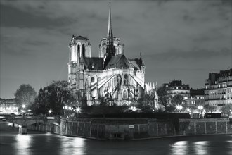 Cathedral of Notre-Dame de Paris at night